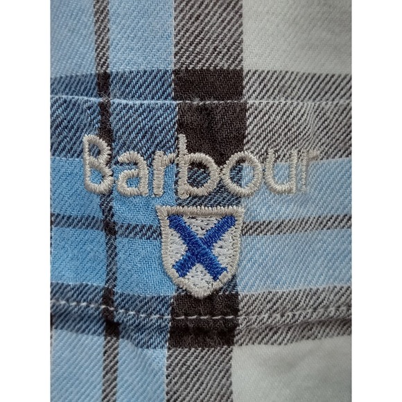 Barbour Button Down Mens Size M Long Sleeve Shirt Regular Fit Plaid Check Preppy - Picture 5 of 11